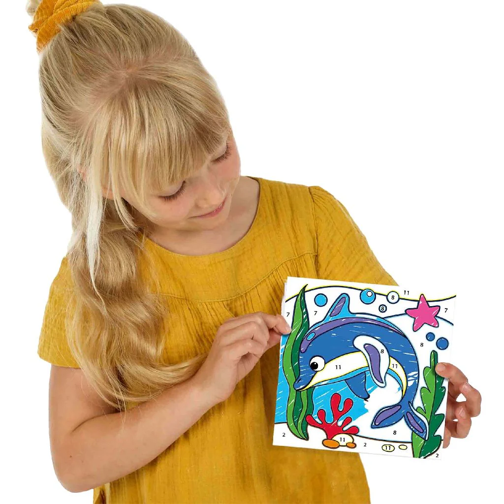 SES Creative Knutselpakket Kleuren Op Nummer Driehoed Grip Stiften - Image 4