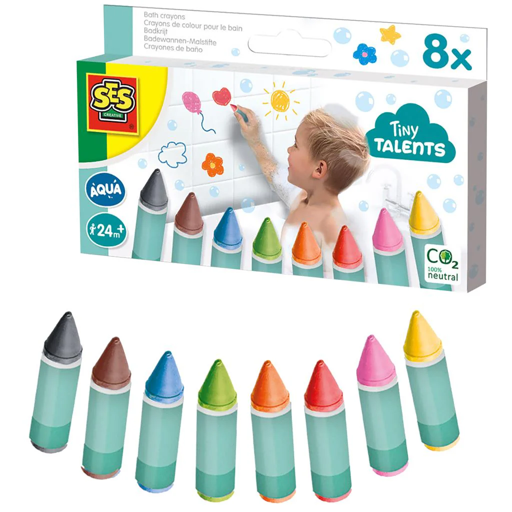 SES Creative Krijtjes Voor In Bad Tiny Talents 8 Delig