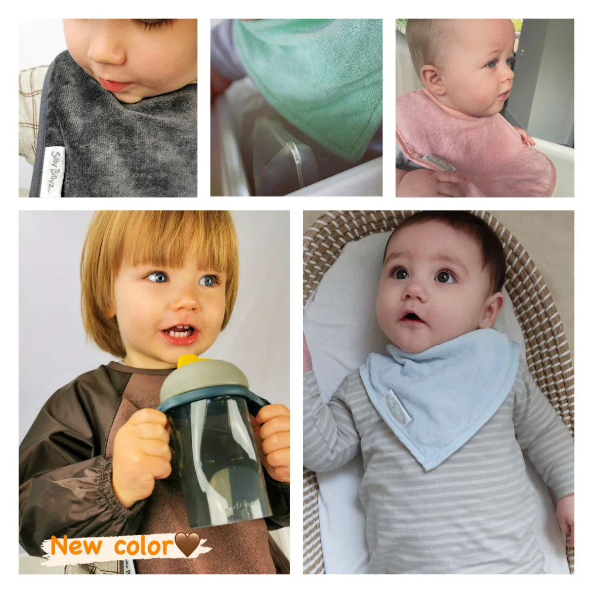 Silly Billyz Slabbetje Fleece Small Lange Mouwen Choco - Image 2