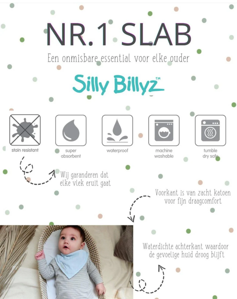 Silly Billyz Slabbetje Fleece Small Lange Mouwen Choco - Image 5