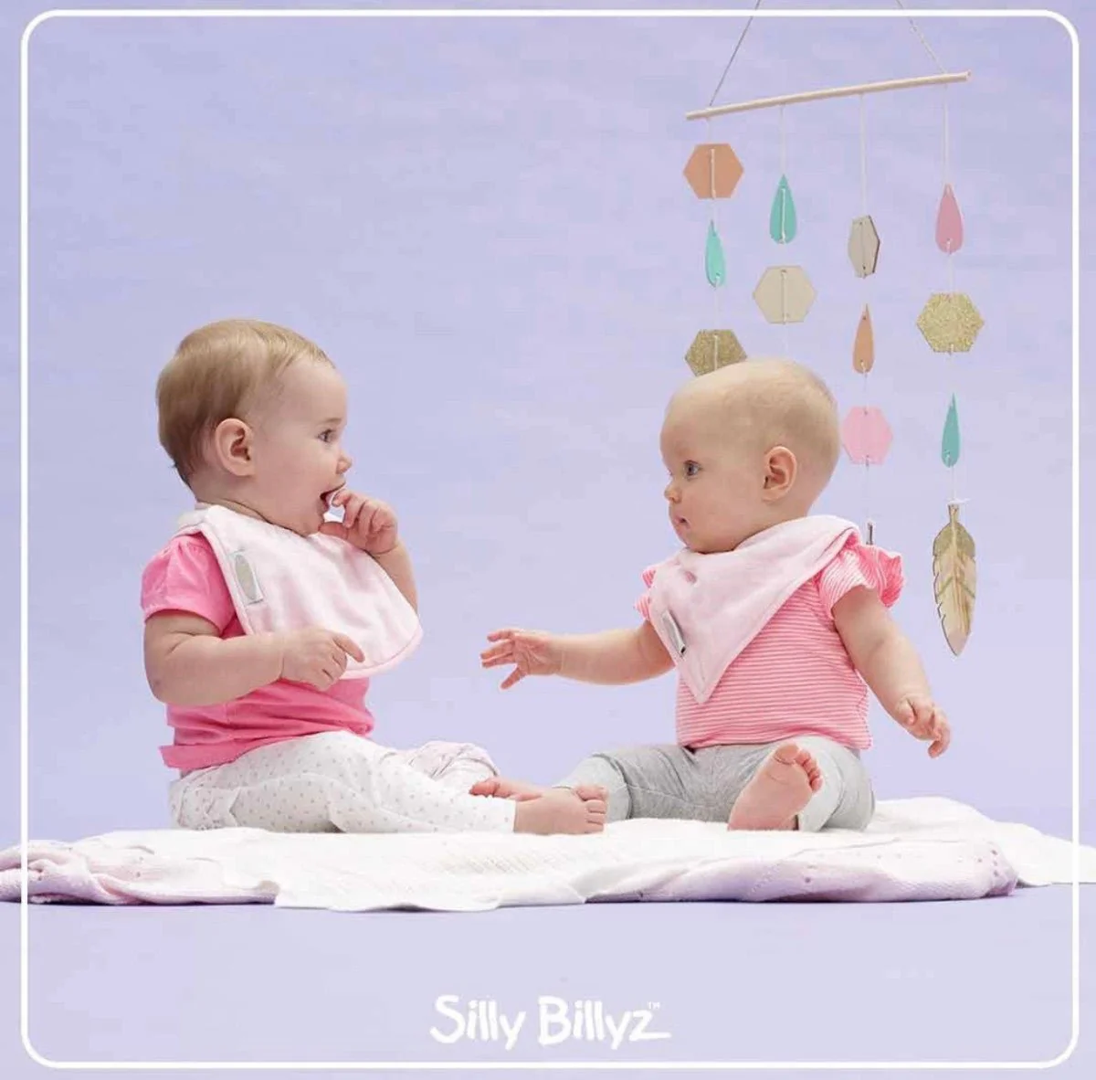 Silly Billyz Slabbetje Large Antique Pink - Image 5