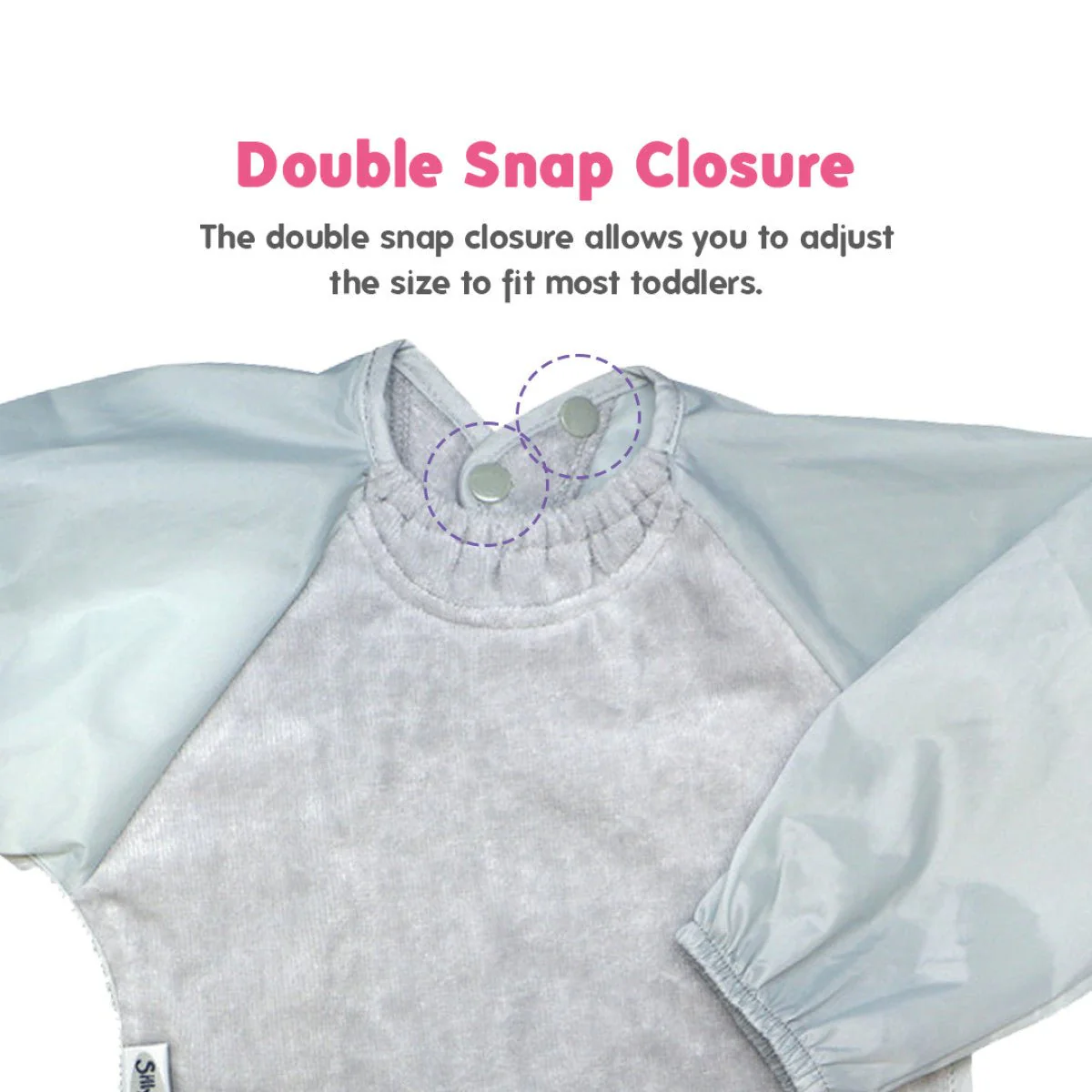 Silly Billyz Slabbetje Small Met Long Sleeve Dusty Blue - Image 10