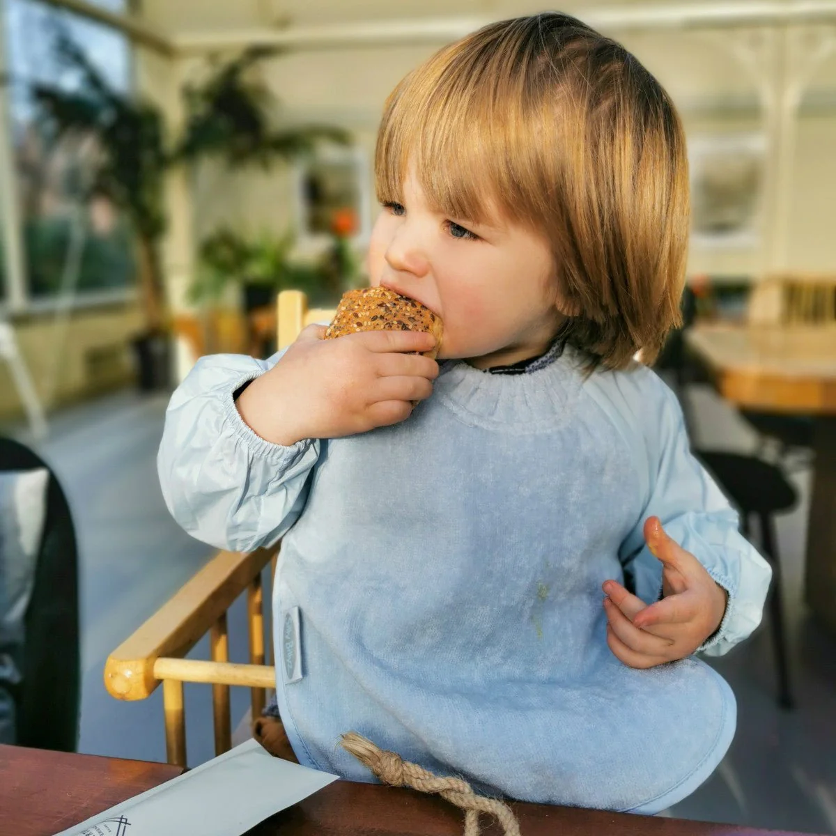 Silly Billyz Slabbetje Small Met Long Sleeve Dusty Blue - Image 19