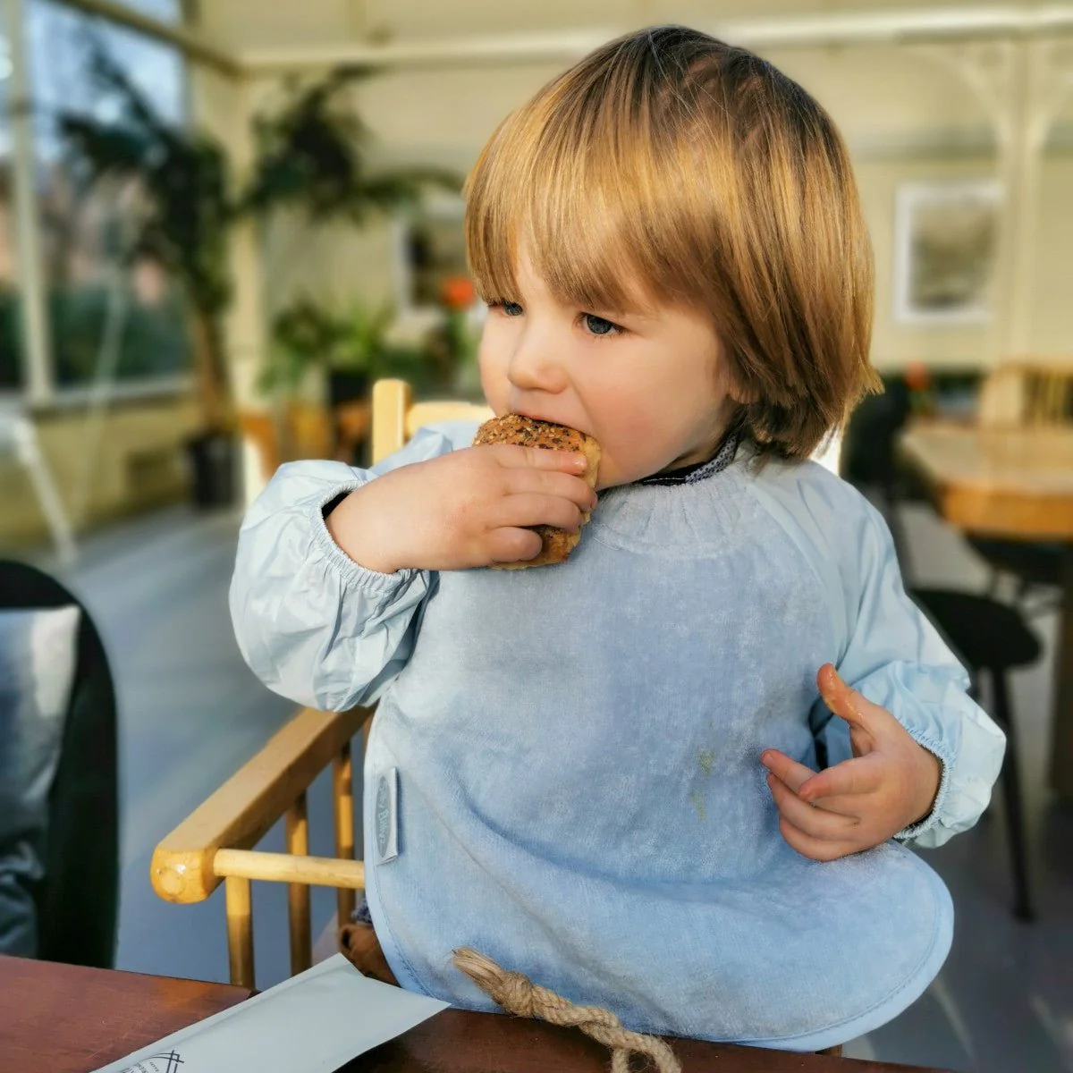 Silly Billyz Slabbetje Small Met Long Sleeve Dusty Blue - Image 24