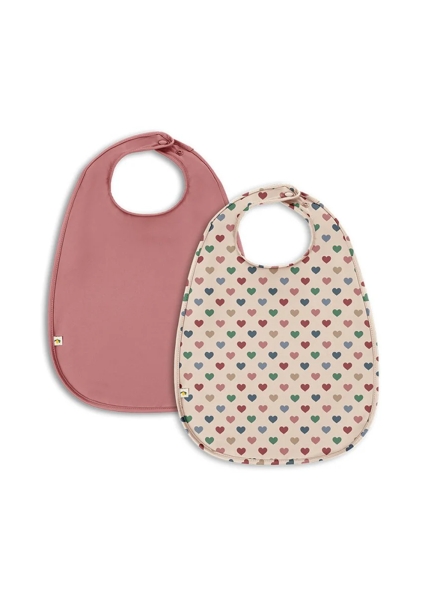 Slabbetjes Coeur Colore/ Faded Rose 2st