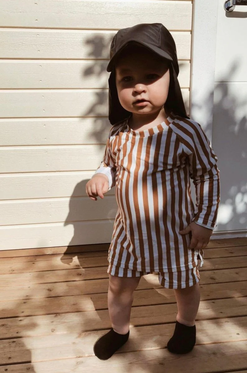 Slipstop UV Shirt Cognac Stripe - Image 4
