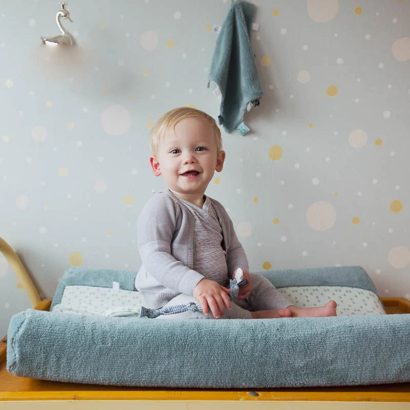 Snoozebaby Aankleedkussenhoes Happy Dressing Gray Mist 45x70cm - Image 2