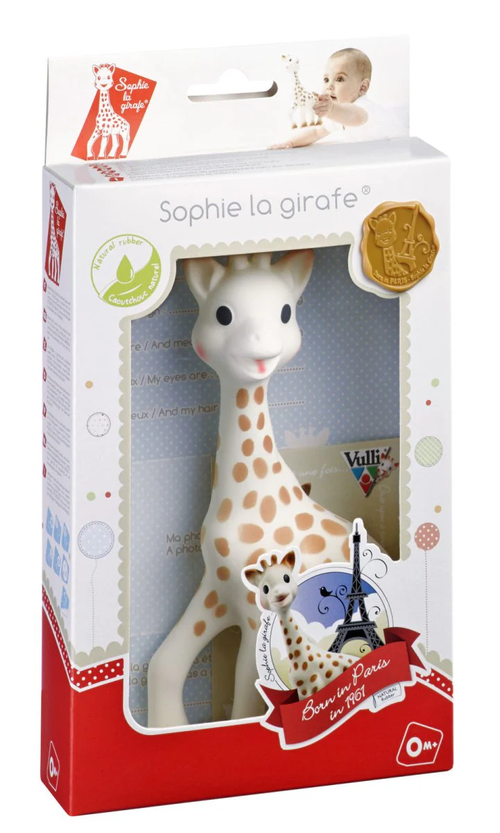 Sophie de Giraf Bijtring Bijtspeeltje Van 100% Natuurlijk Rubber In Geschenkdoosje Wit Rood - Image 2