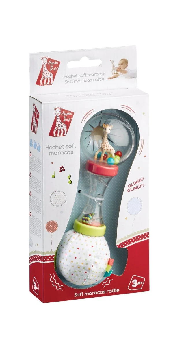 Sophie de Giraf Rammelaar Zachte Maracas Wit/Rood - Image 2