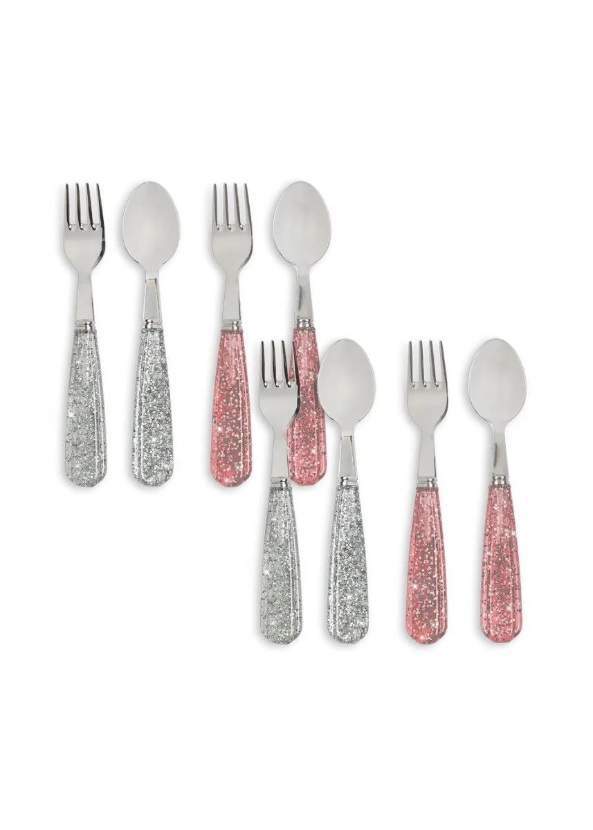 Sparkly Bestek Set Blush/Sparkling Blue 8st