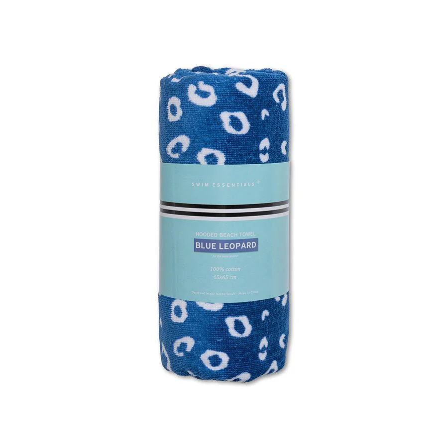 Swim Essentials Badcape Baby Blue Leopard - Image 3