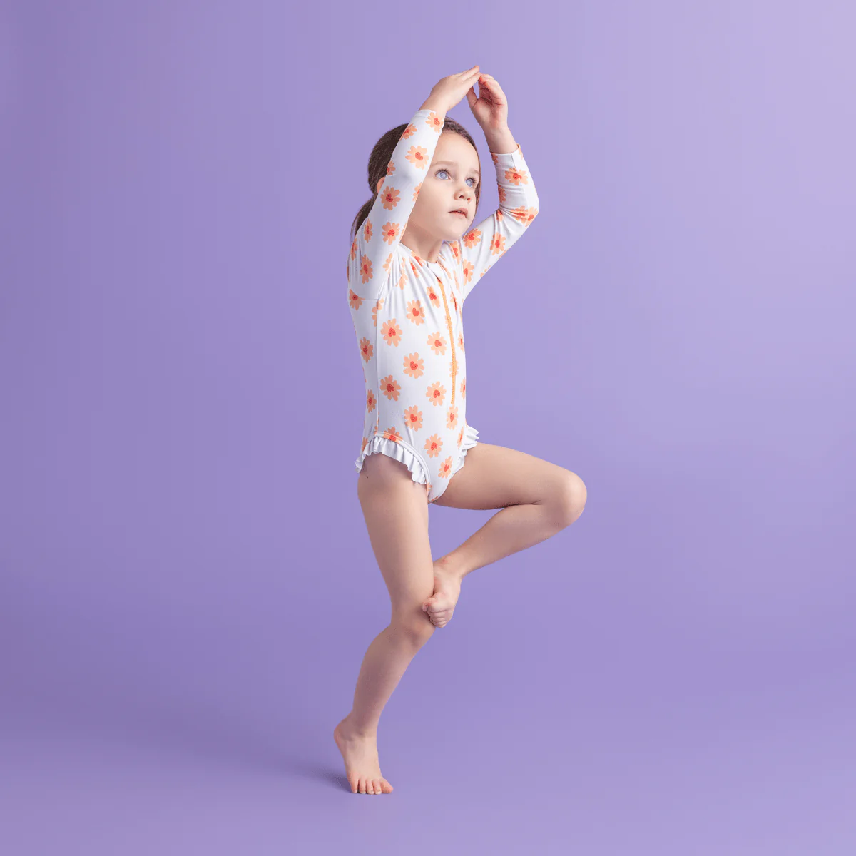 Swim Essentials Badpak Kind Flower Hearts Lange Mouwen - Image 8