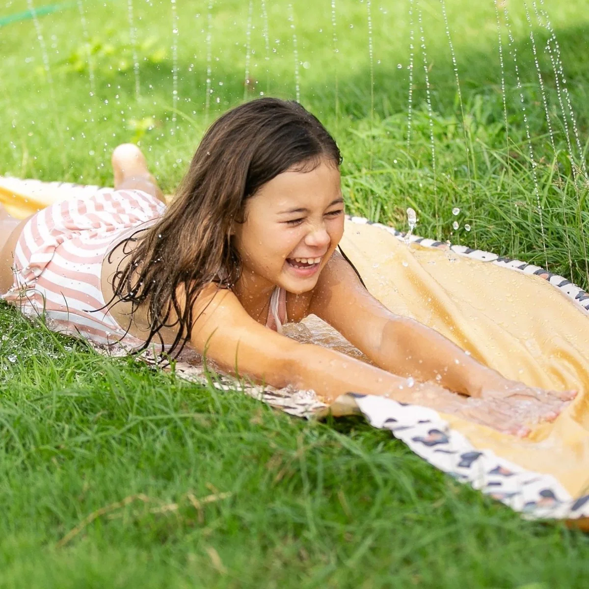 Swim Essentials Waterglijbaan Luipaard Beige Met Sproeiers 5,5M - Image 3