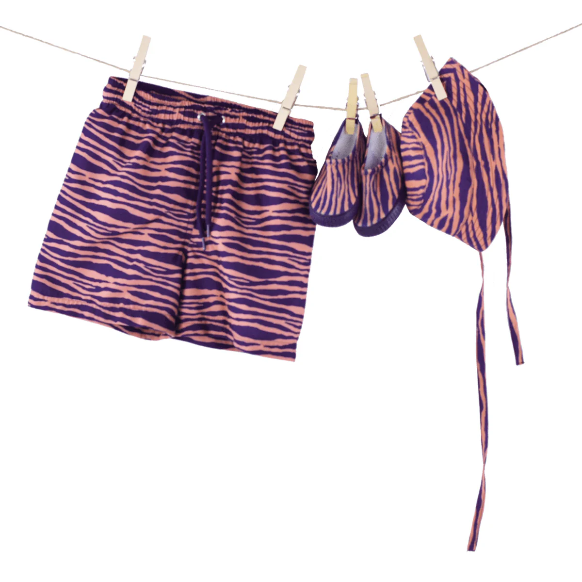 Swim Essentials Zonnehoedje Baby Zebrastrepen Blauw - Image 5