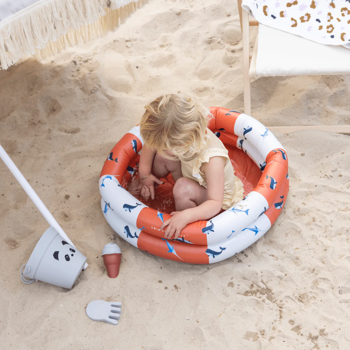 Swim Essentials Zwembad Kind Walvis Rood Wit 60Cm - Image 3