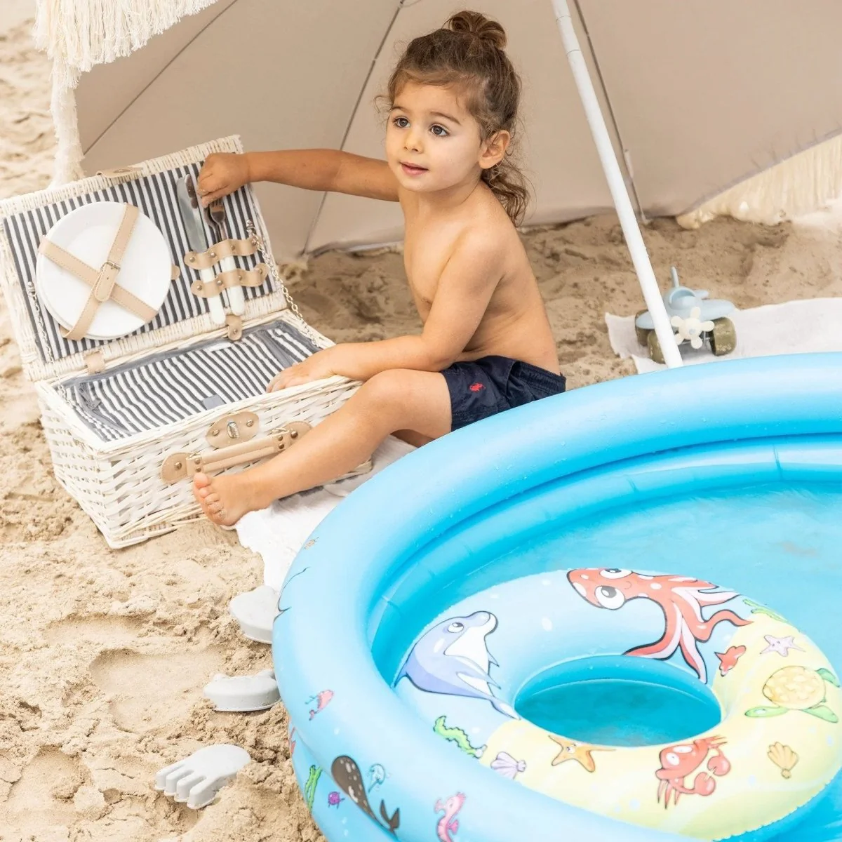 Swim Essentials Zwembad Set Met Strandbal En Zwemband 3 Delig - Image 2