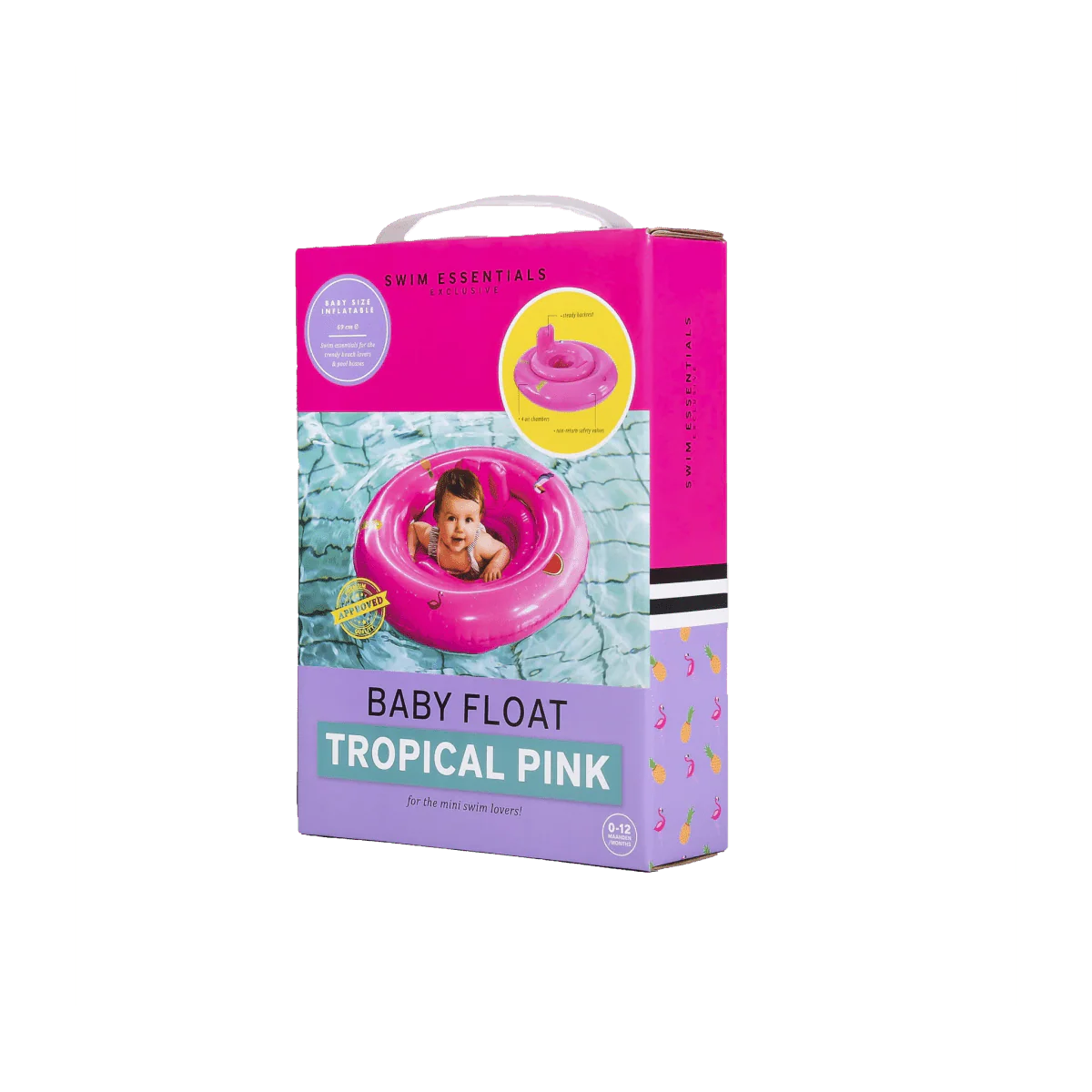Swim Essentials Zwemband Baby Safari Roze 69cm - Image 9