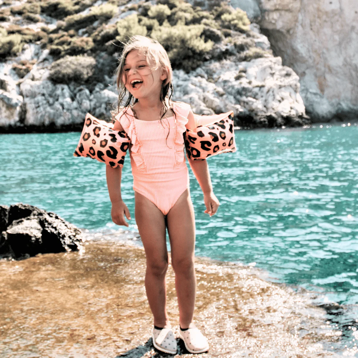 Swim Essentials Zwembandjes Panterprint 2-6 Jaar Roze - Image 6