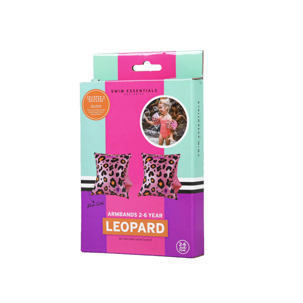 Swim Essentials Zwembandjes Panterprint 2-6 Jaar Roze - Image 7