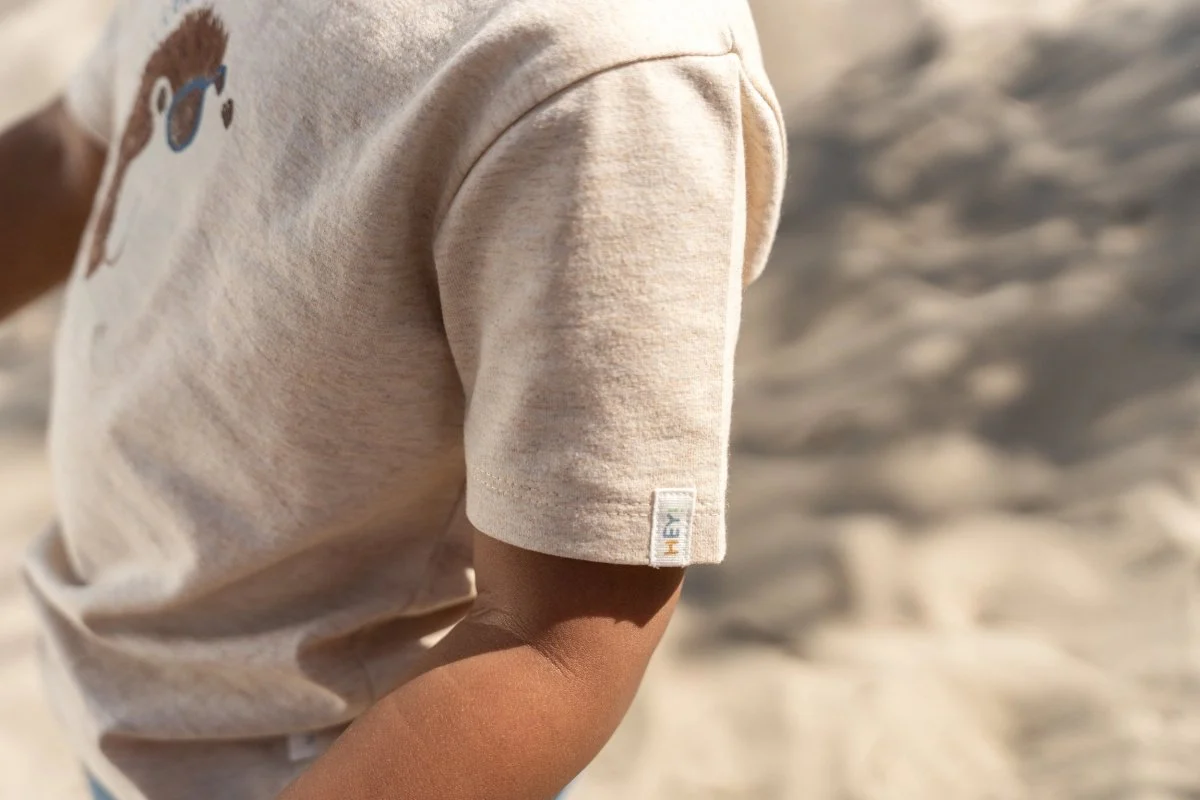 T-shirt korte mouw Biscuit melange - Image 10
