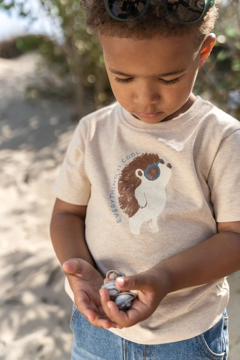 T-shirt korte mouw Biscuit melange - Image 7