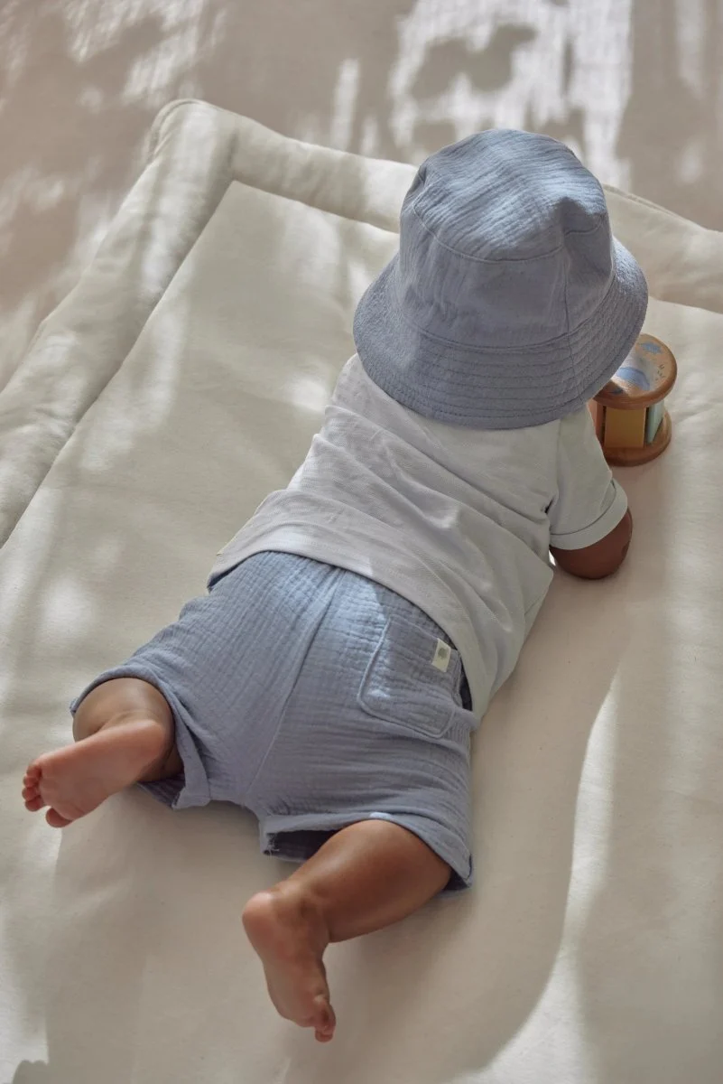 T-shirt korte mouw blauw Baby Blue - Image 6