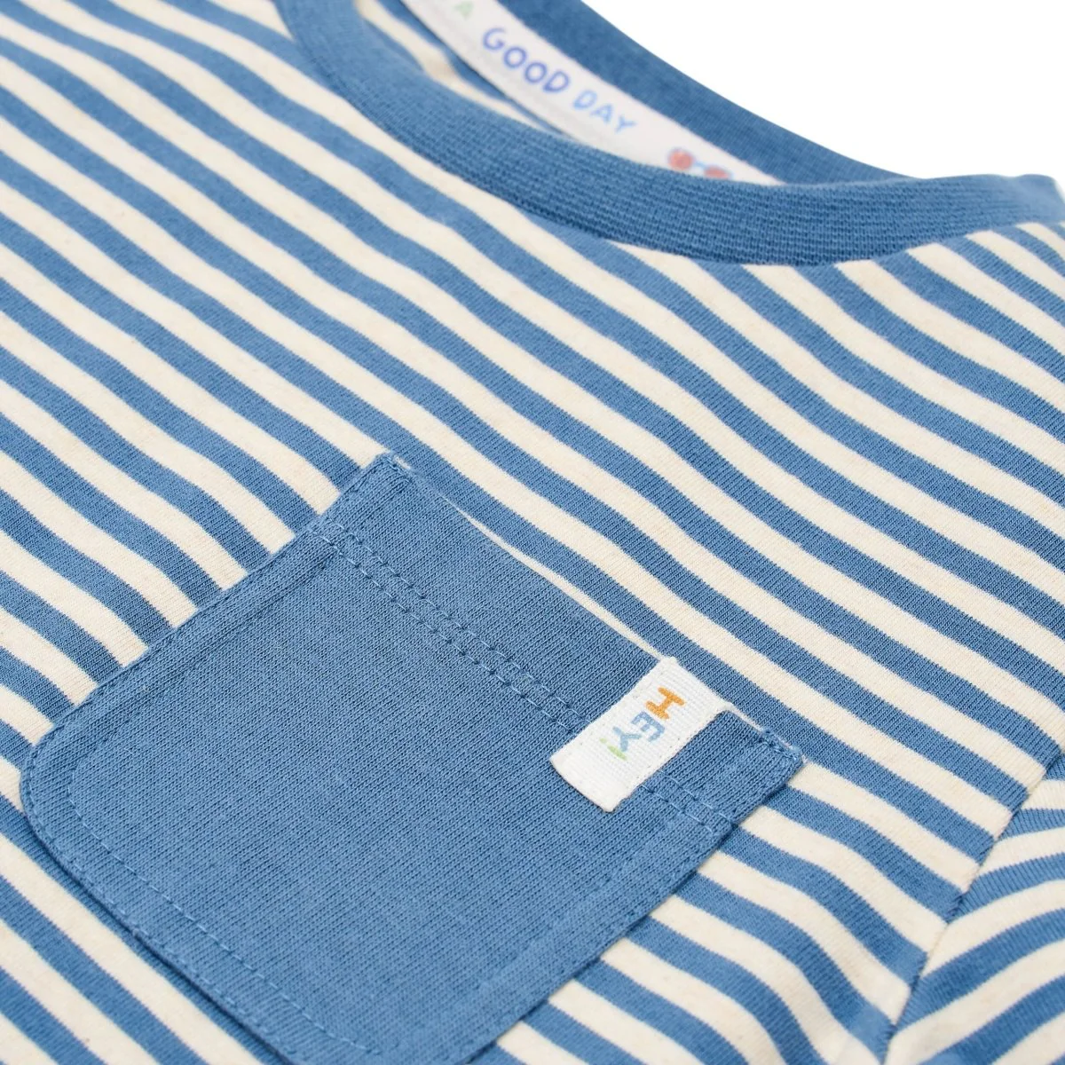T-shirt korte mouw Indigo Sand Stripe - Image 3