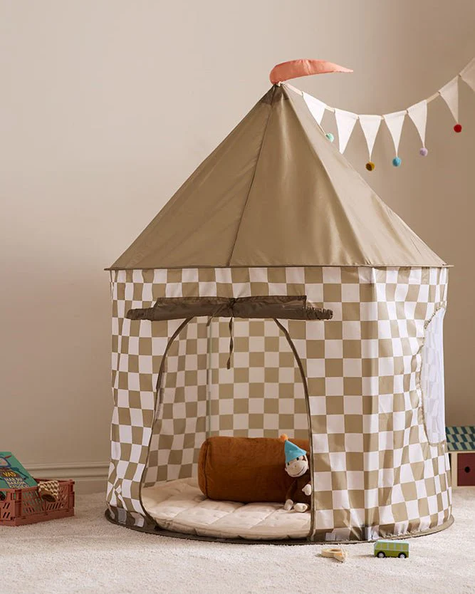 Tent check khaki - Image 2