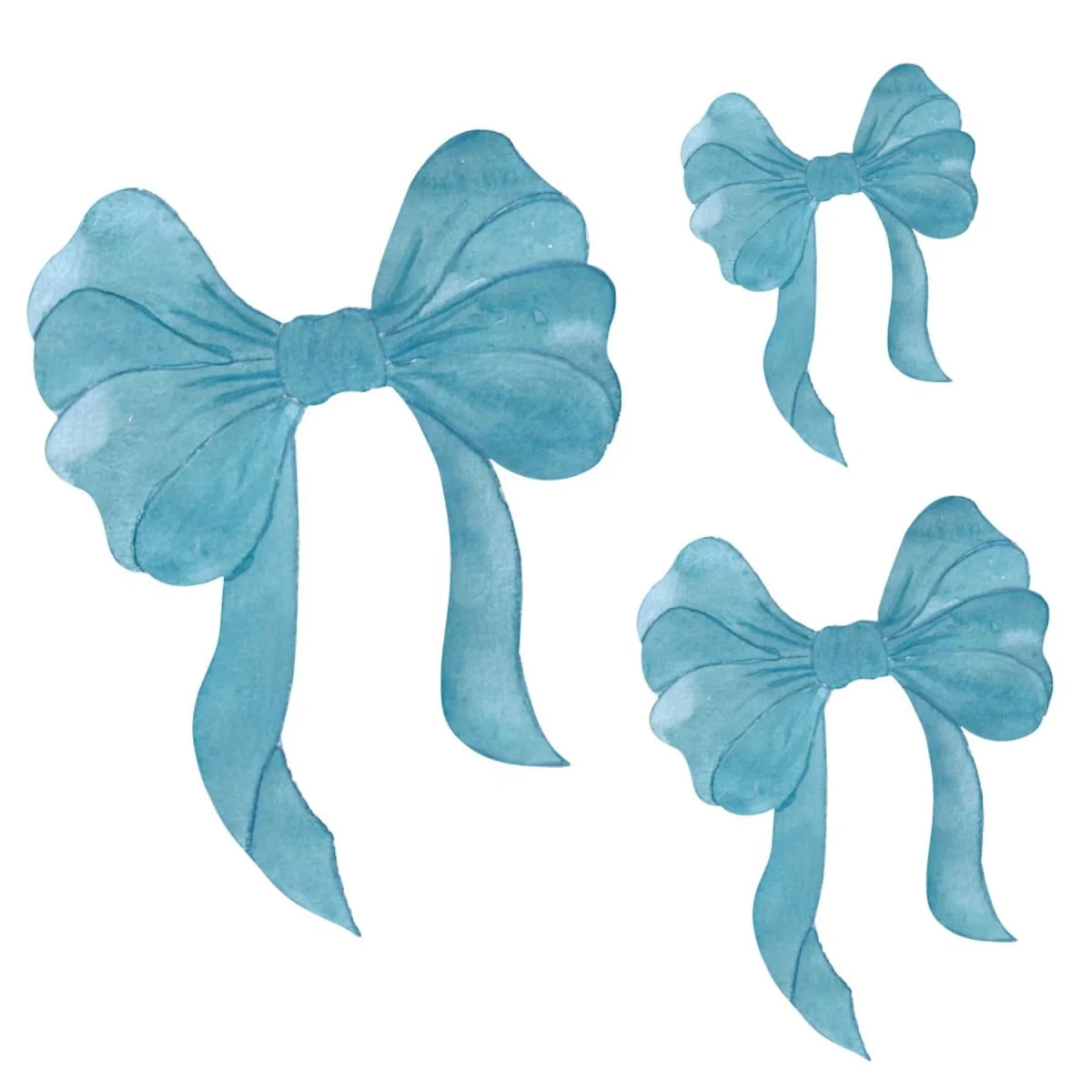 That's Mine Muursticker Blue Bows 3-Pack Blue