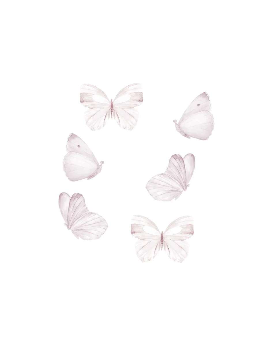 That's Mine Muursticker Butterflies 6 Stuks White