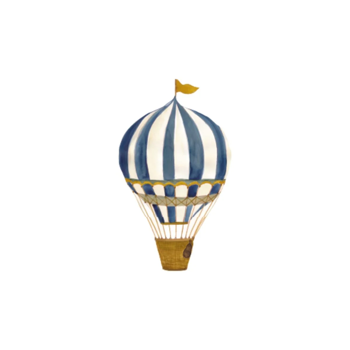 That's Mine Muursticker Retro Air Balloon Small Blue