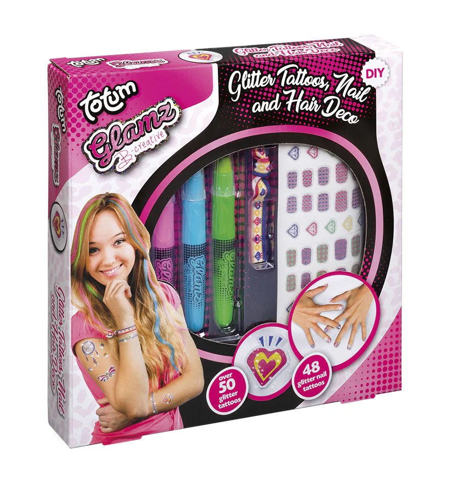 Totum Knutselpakket Glamz Nagel/ Tatoeagesset