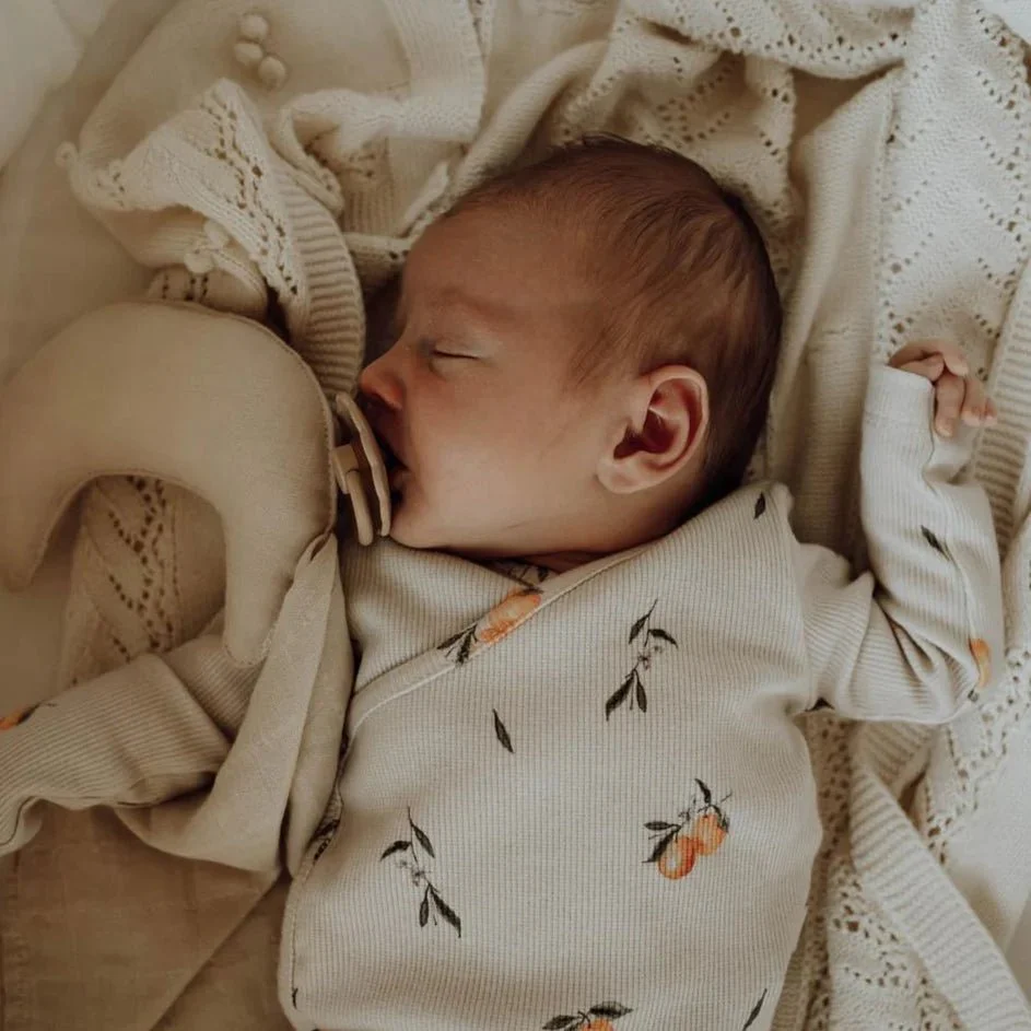 Yumi Baby Overslag Shirt Baby Beige Oranges - Image 2