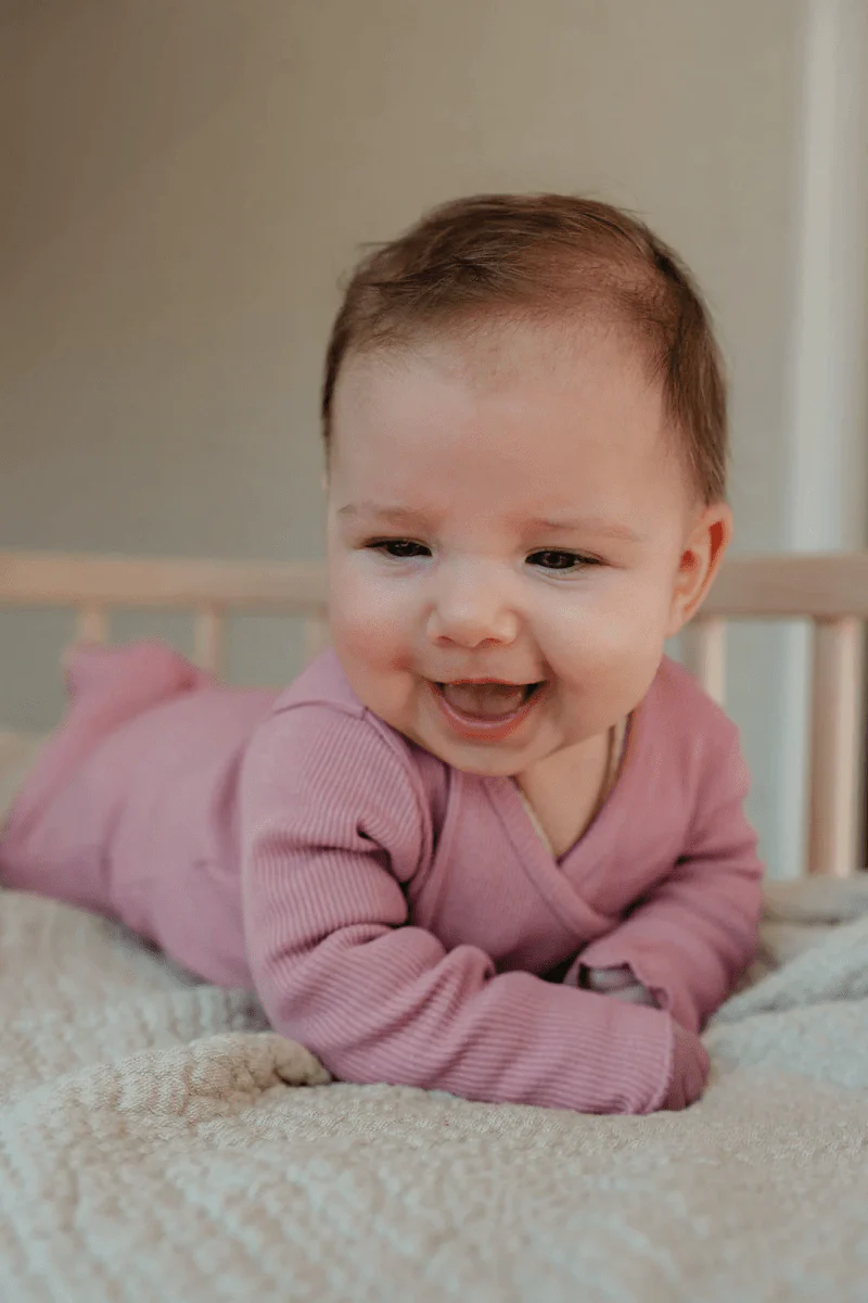 Yumi Baby Overslag Shirt Baby Ruffle Ash Rose - Image 2