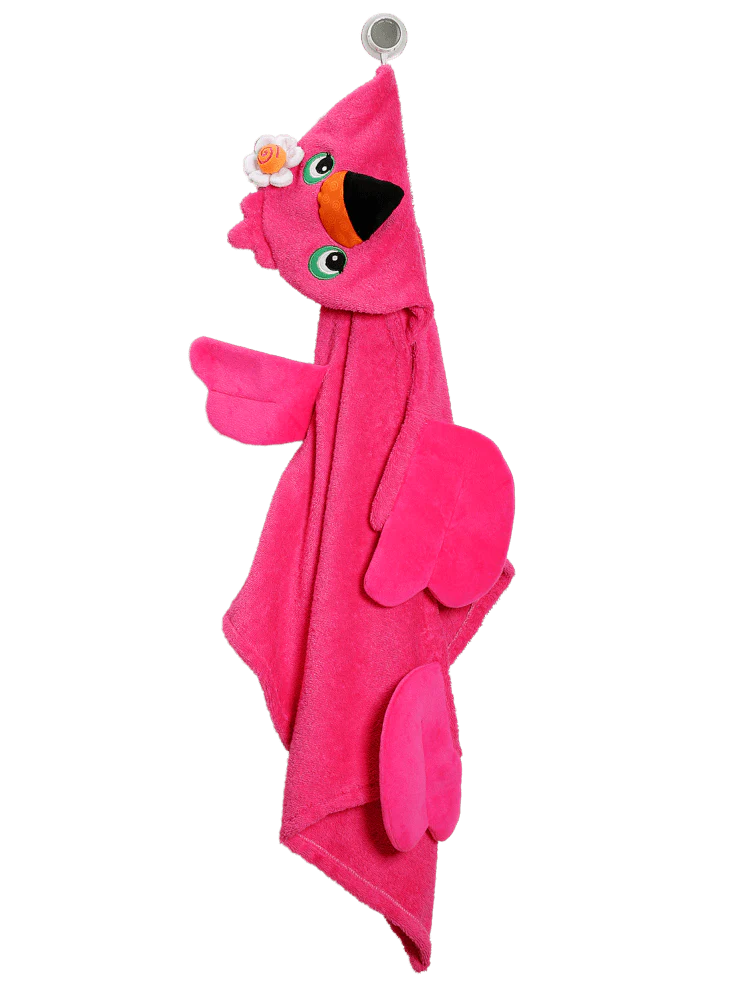 Zoocchini Badcape Baby Franny The Flamingo Katoen - Image 3