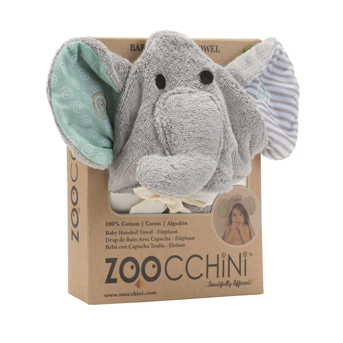 Zoocchini Badjas Baby Elli The Elephant Katoen - Image 5