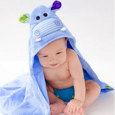 Zoocchini Badjas Baby Henry The Hippo Katoen - Image 2
