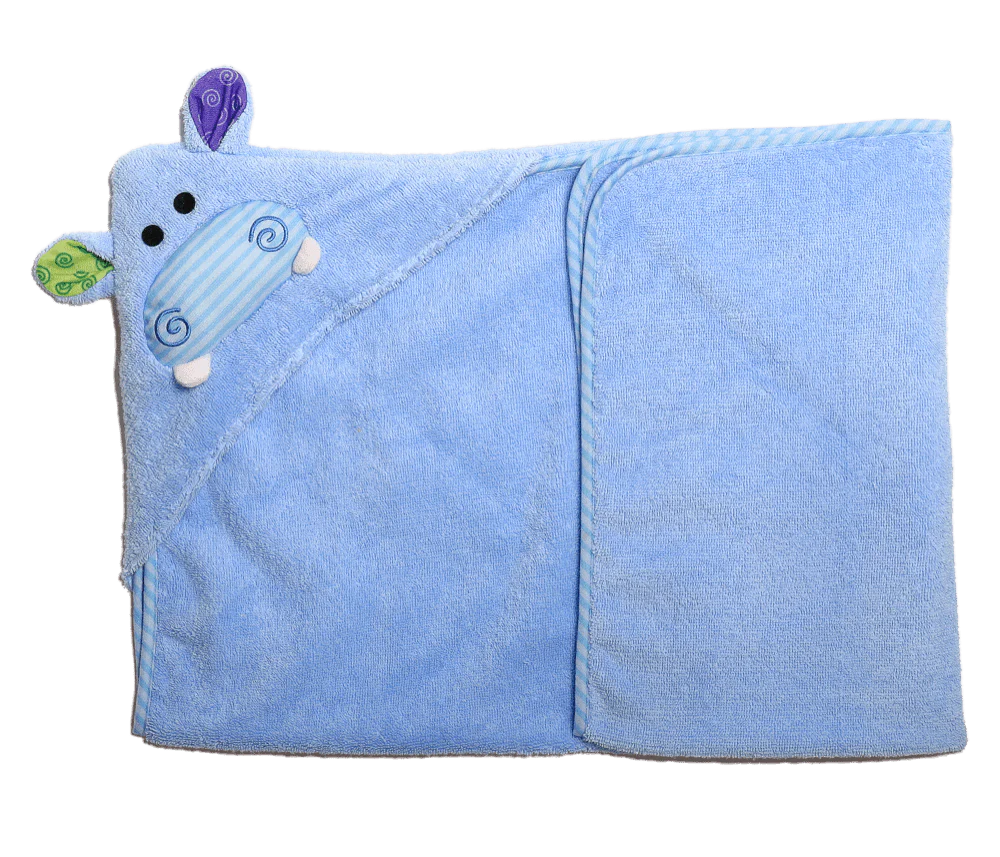 Zoocchini Badjas Baby Henry The Hippo Katoen - Image 4
