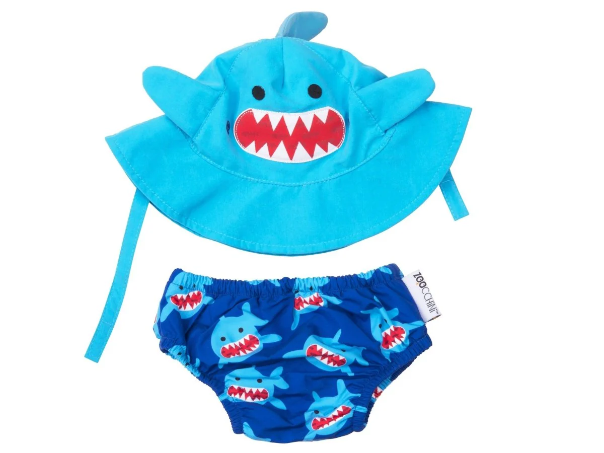 Zoocchini Zwemluier Haai Set