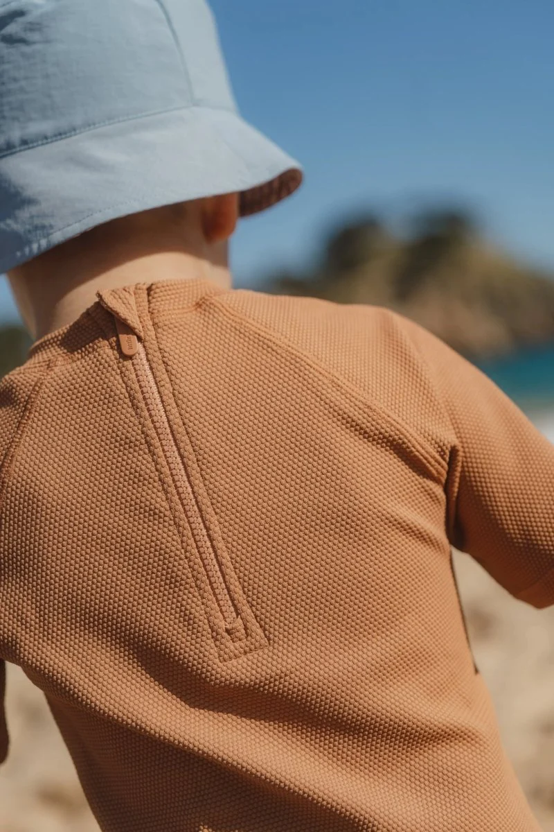 Zwem shirt korte mouwen Sunny Brown - Image 4
