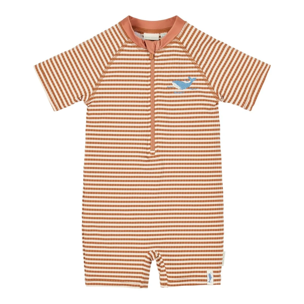 Zwempak korte mouwen Ocean Brown Stripes